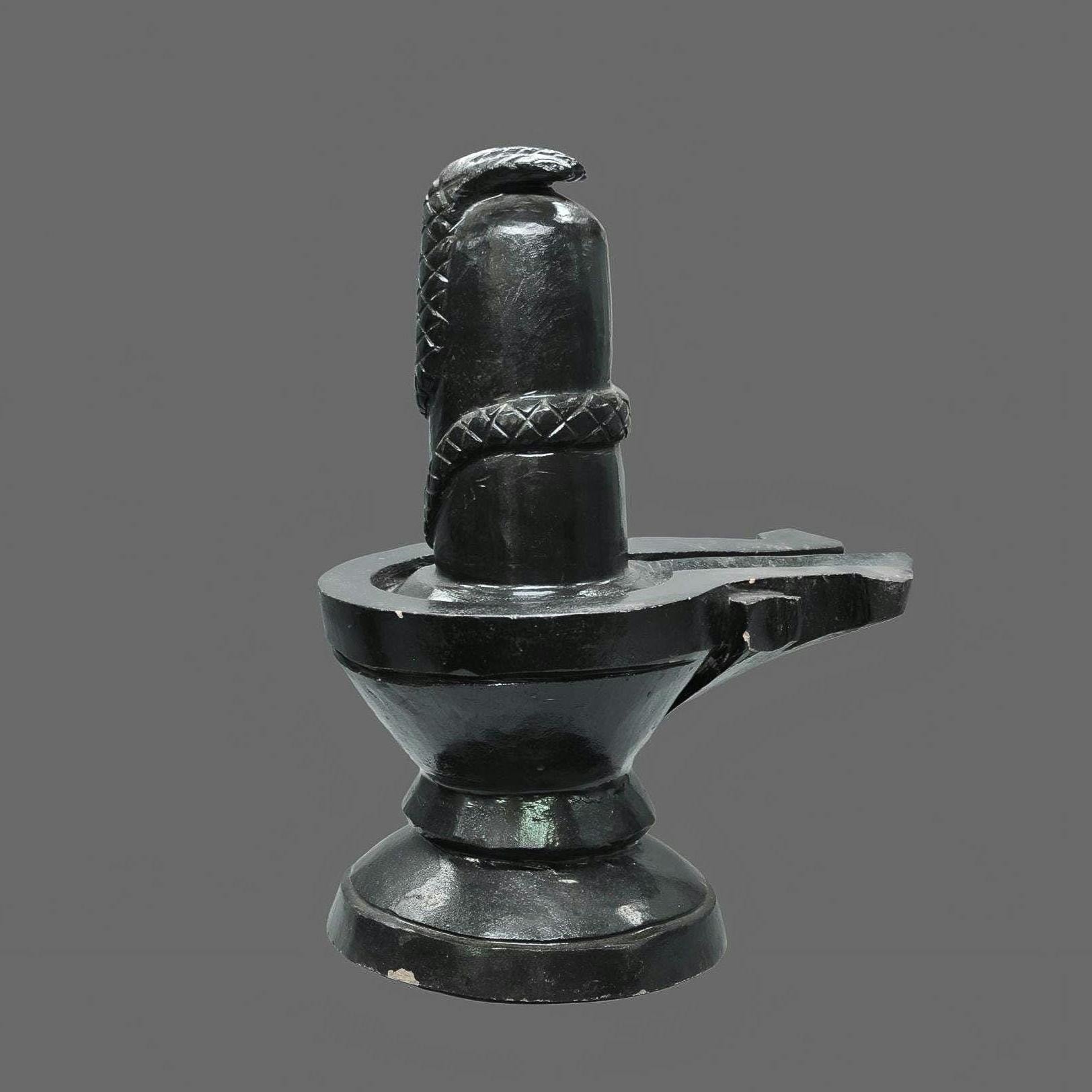 Large Shiva Lingam With Vasuki Naga