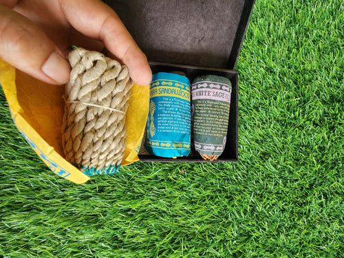100 Herbal Rope Incense Handmade Premium - Get Free Incense Burner
