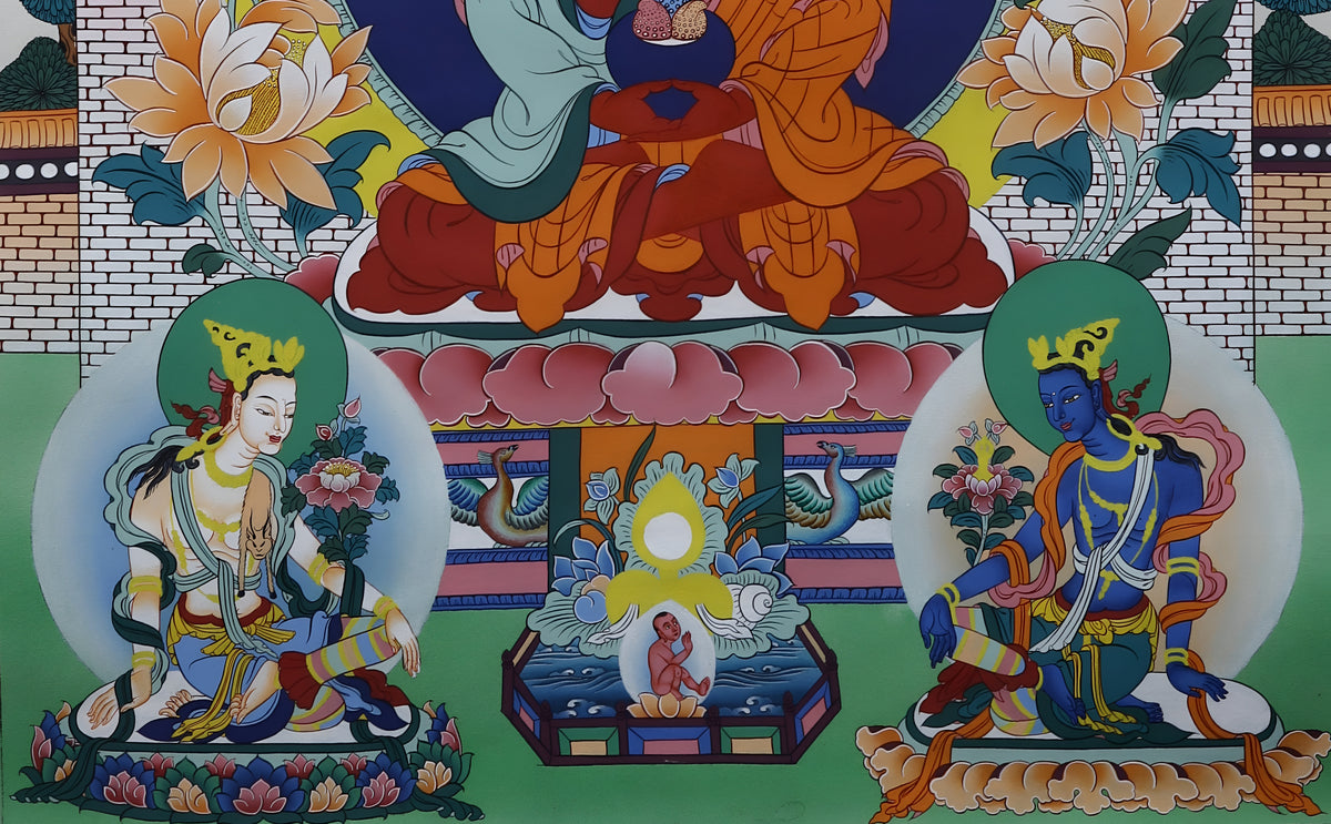 Amitabha Buddha Thangka, Buddha of Infinite Light