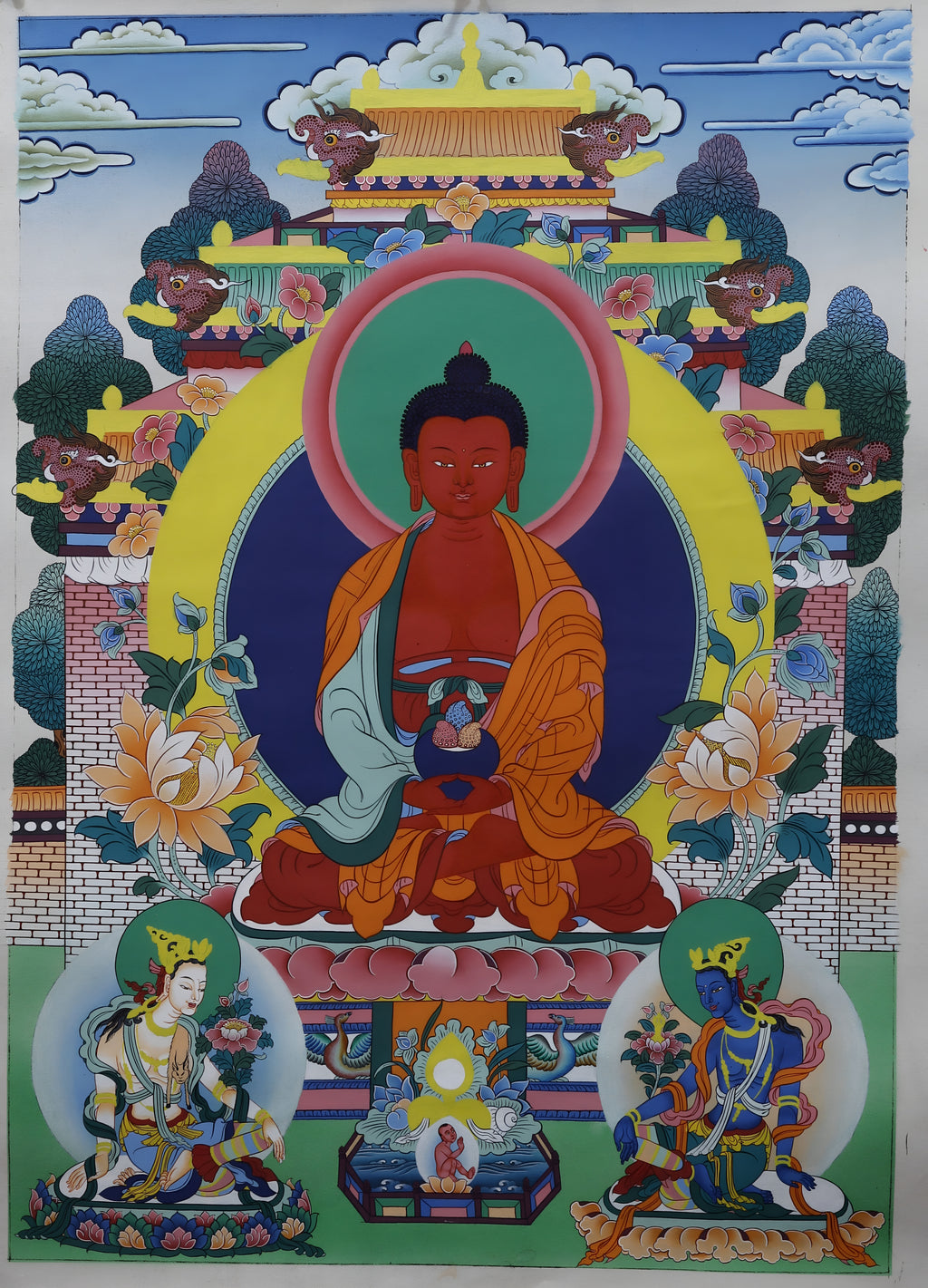 Amitabha Buddha Thangka, Buddha of Infinite Light