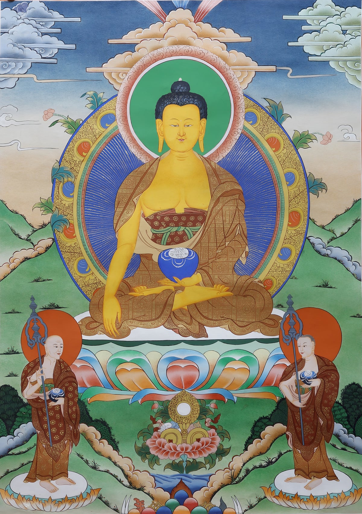 Original Buddha Thangka Of Shakyamuni