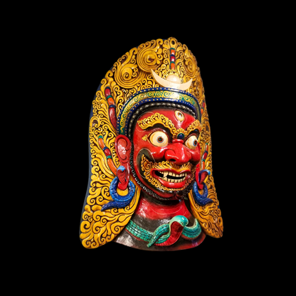 Bhairav, Protective Deity Wooden Mask