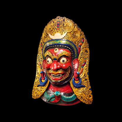 Bhairav, Protective Deity Wooden Mask