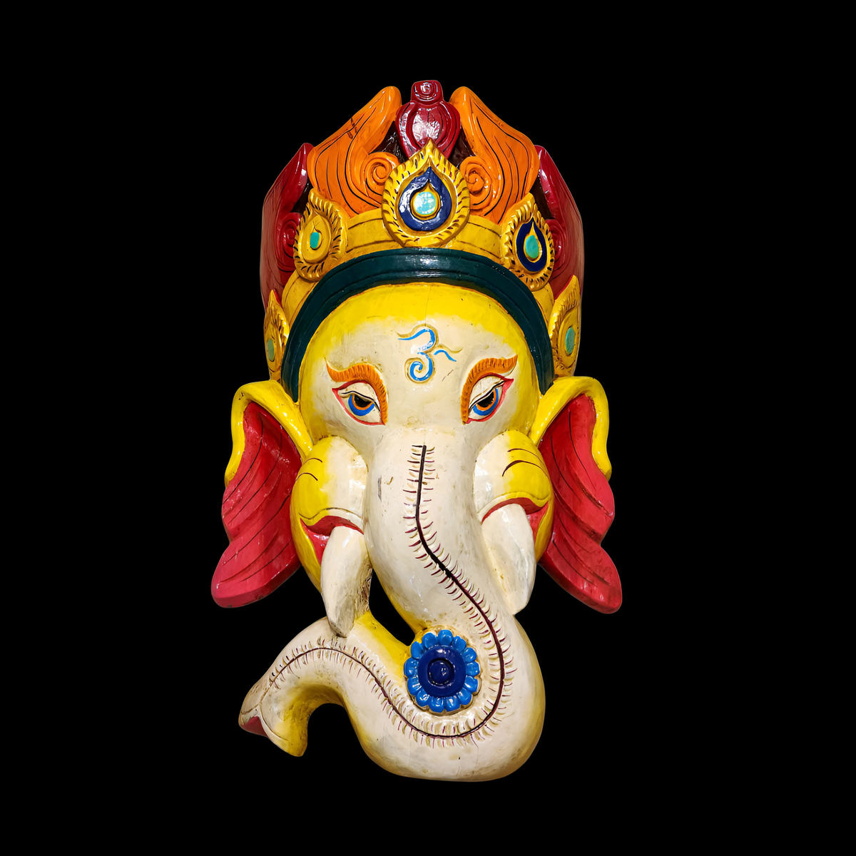 Lord Ganesh Wooden Mask