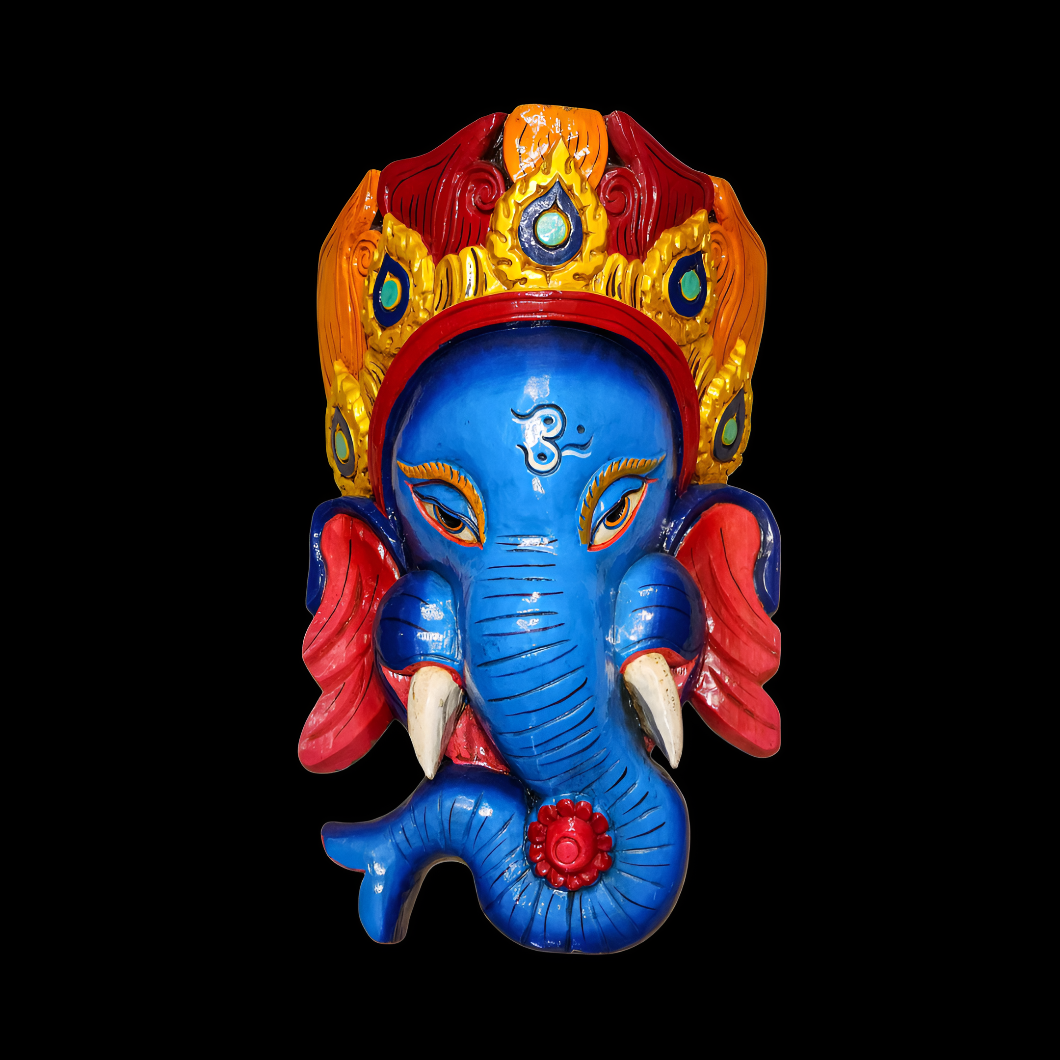 Lord Ganesh Wooden Mask