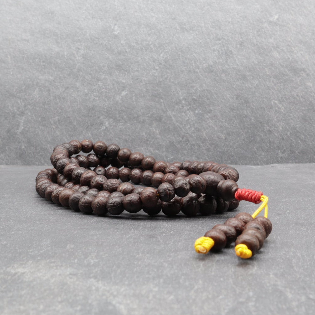 Ziziphus Budhensis Bodhi Prayer Bead Buddha Chitta Phoenix Eye 108+1 Beads 8 to 9mm Mala