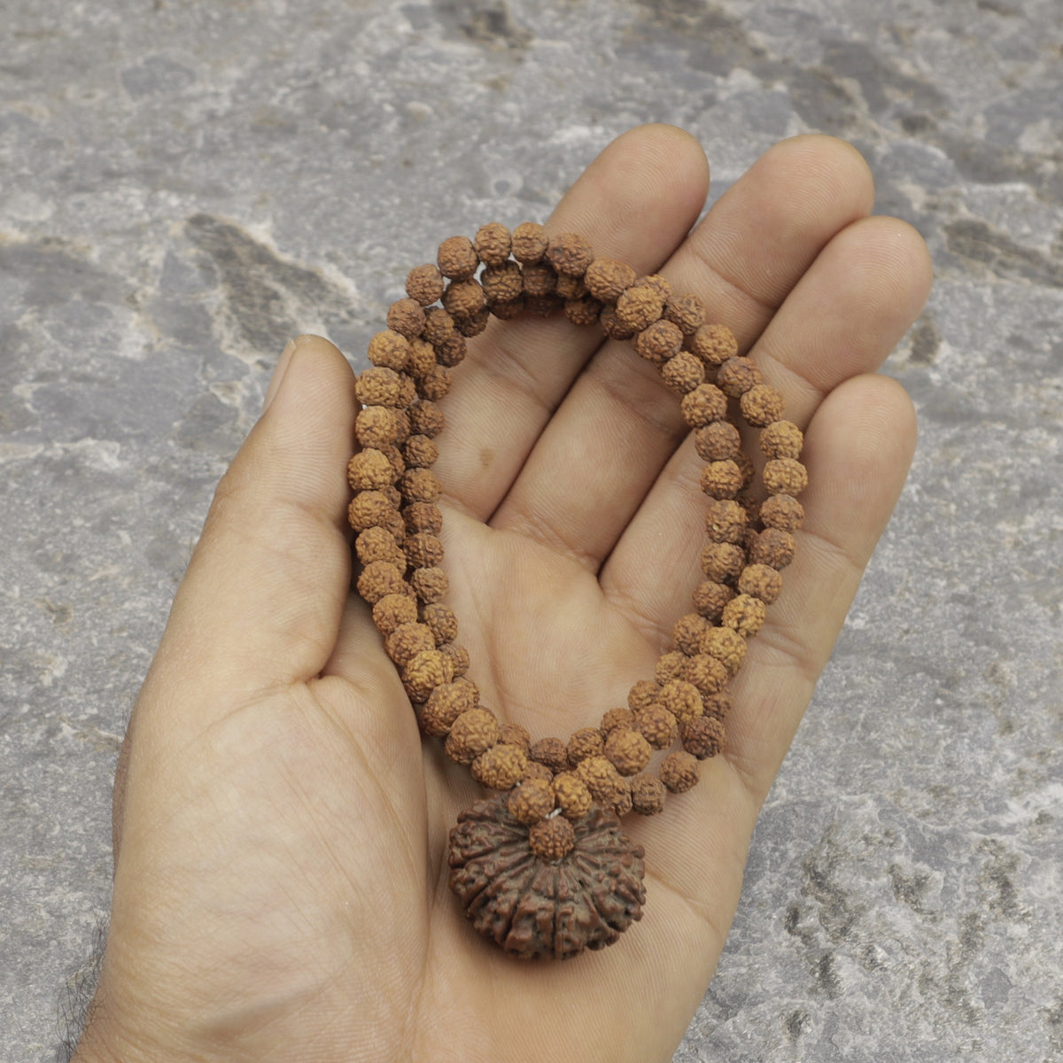 Authentic Rudraksha Mala, Choose Your Nepali Mukhi Guru Bead