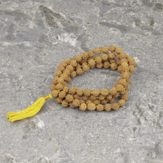 Indonesian Rudraksha Prayer Beads, Natural Japa Mala