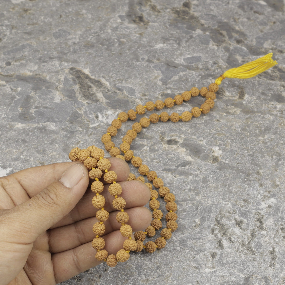 Indonesian Rudraksha Prayer Beads, Natural Japa Mala
