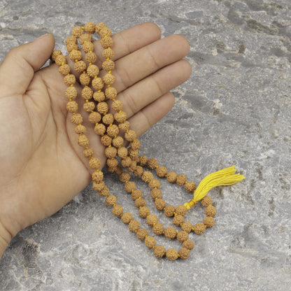 Indonesian Rudraksha Prayer Beads, Natural Japa Mala