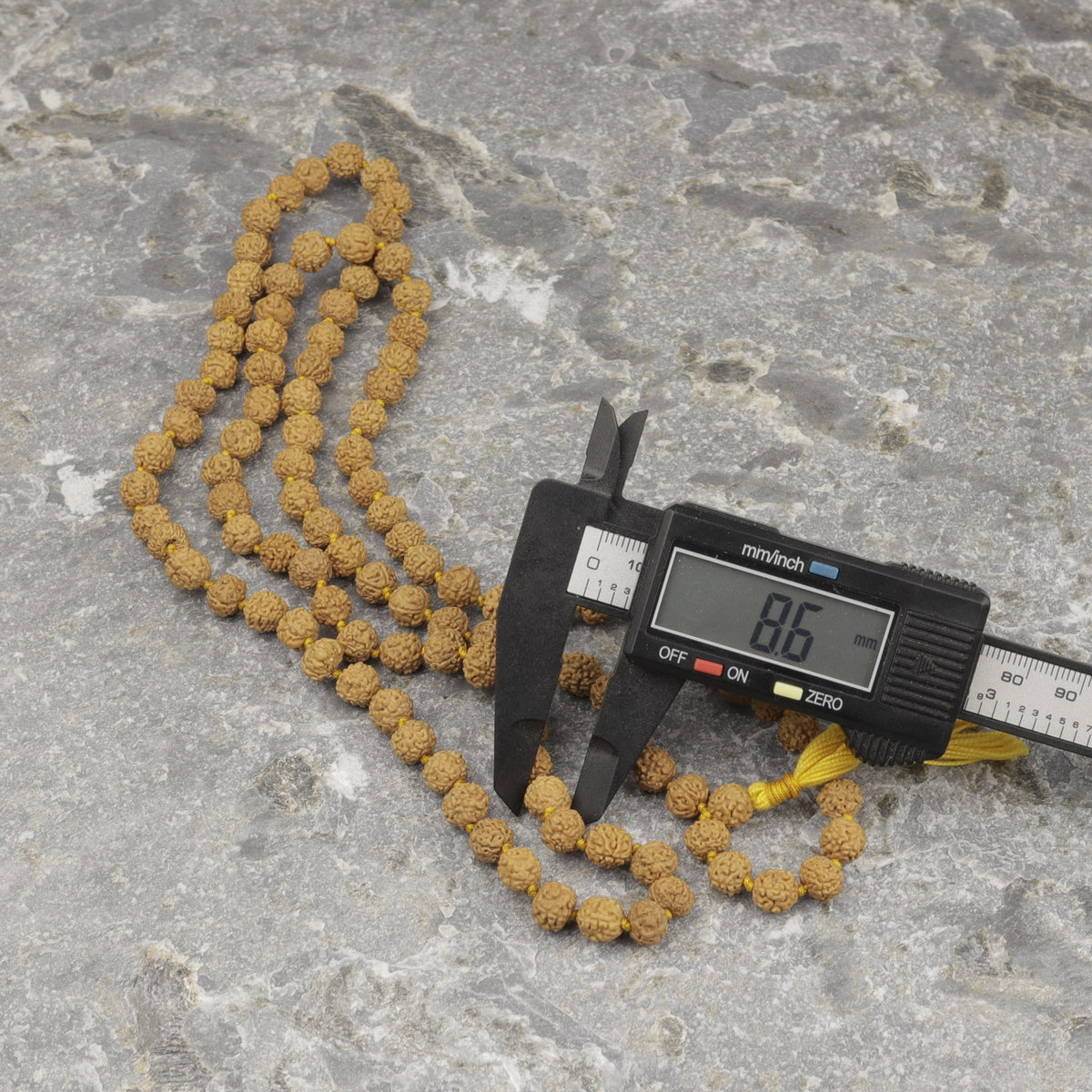 Indonesian Rudraksha Prayer Beads, Natural Japa Mala