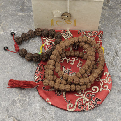 Genuine Indonesian Rudraksha Mala – 108 Beads 10 mm