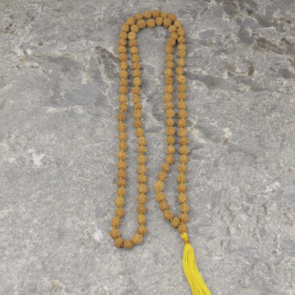 Indonesian Rudraksha Prayer Beads, Natural Japa Mala