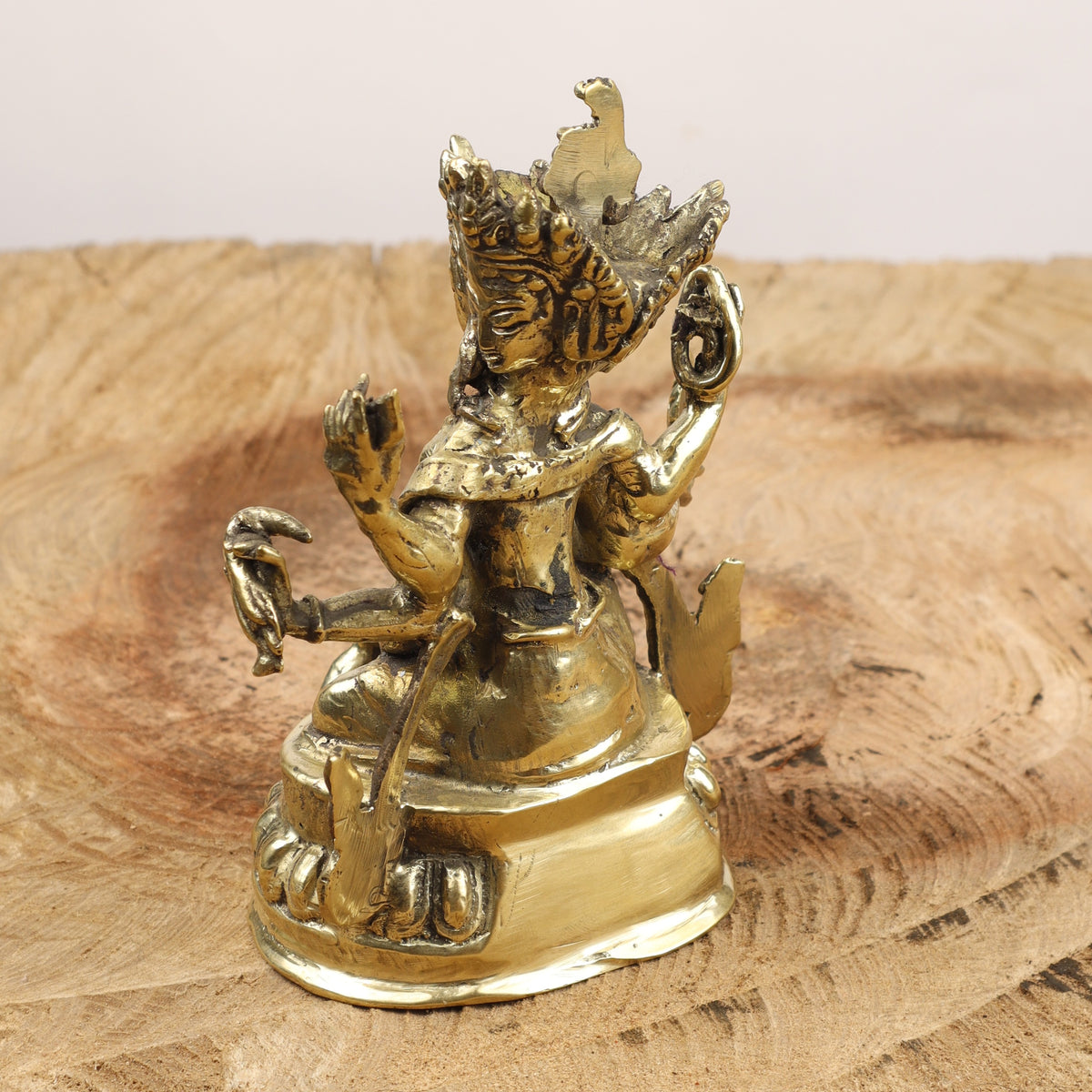 Vasudhara Statue, Buddhist Wealth Goddess Brass Idol