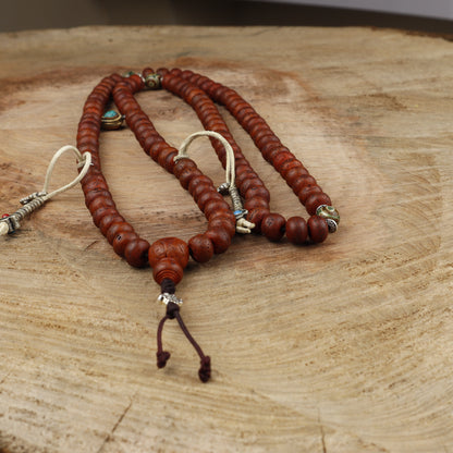 Natural Bodhi Seed, Hand-rubbed Tibetan Prayer Beads