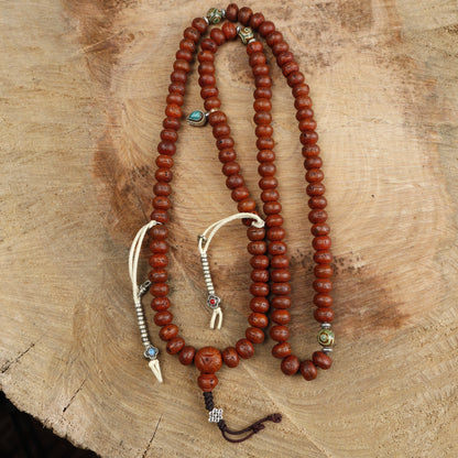 Natural Bodhi Seed, Hand-rubbed Tibetan Prayer Beads