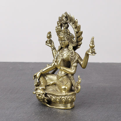 Laxmi Brass Statue, Goddess of Wealth and Prosperity