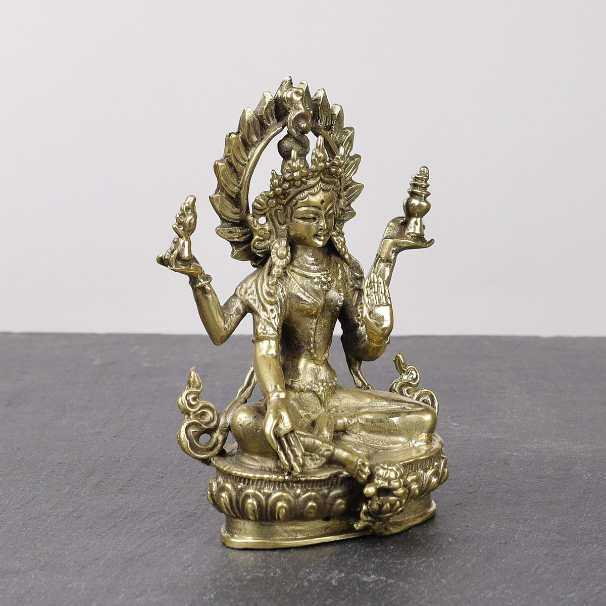 Laxmi Brass Statue, Goddess of Wealth and Prosperity