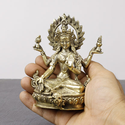 Laxmi Brass Statue, Goddess of Wealth and Prosperity