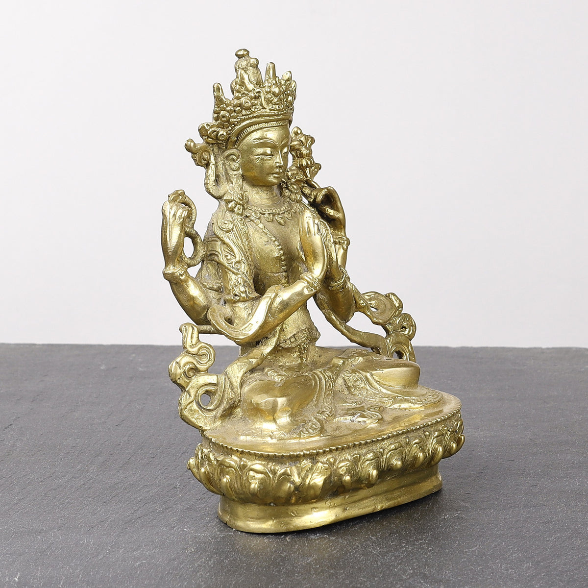 Avalokiteshvara, Buddhist Deity Chenrezig Brass Statue