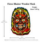 Fierce Bhairav Wooden Mask