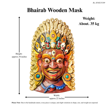 Bhairav Wooden Mask, Guardian Deity