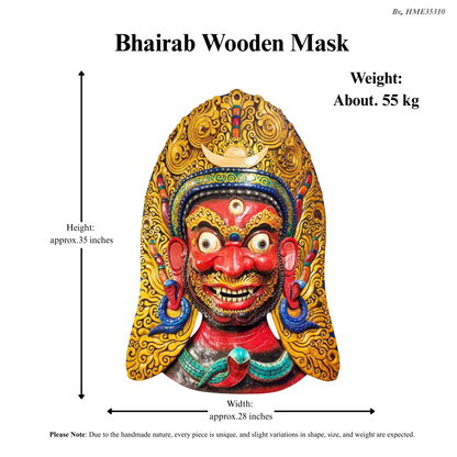 Bhairav, Protective Deity Wooden Mask