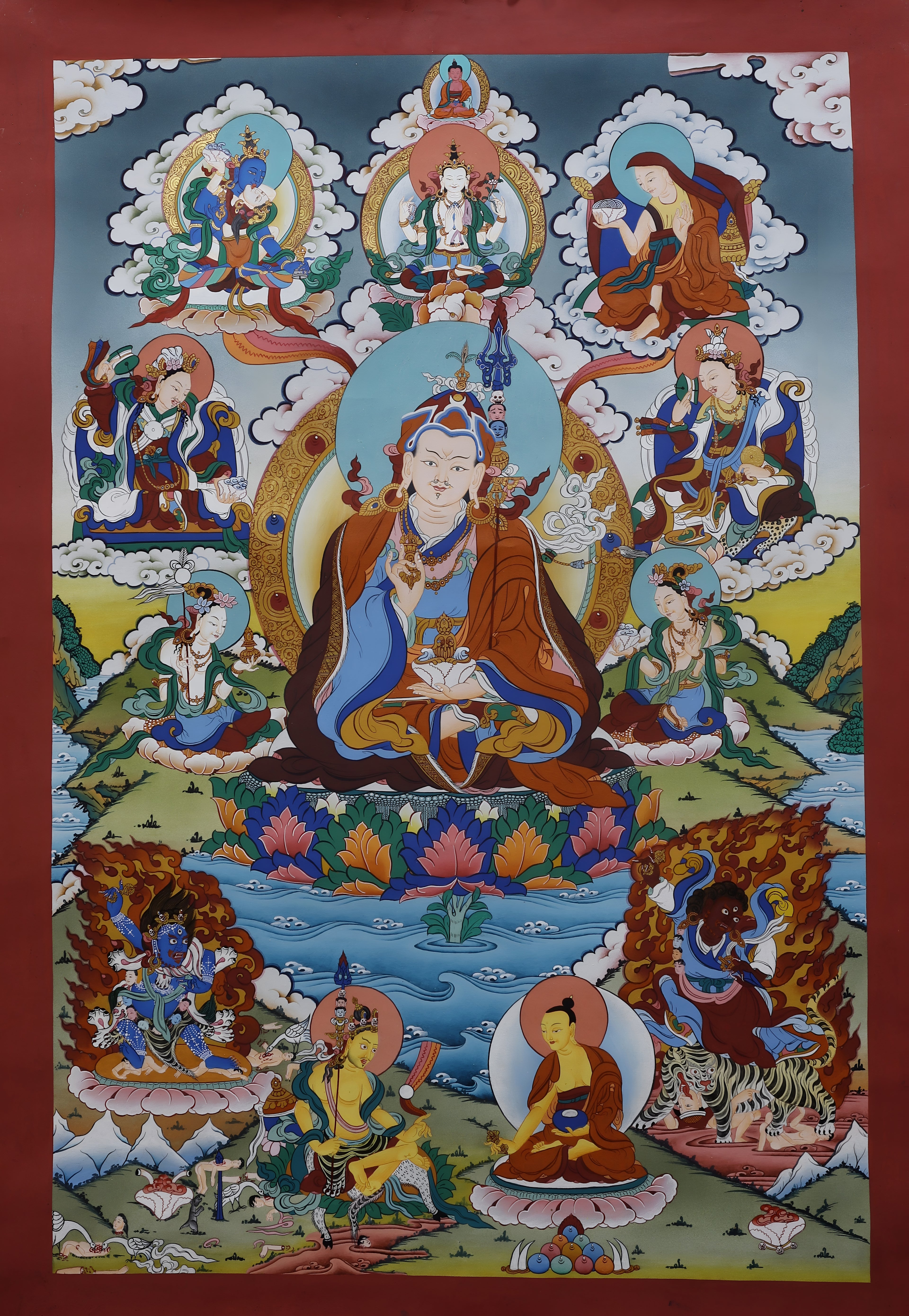 Eight Manifestations Of Guru Padmasambhava Thangka Art
