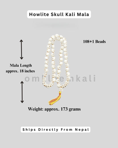 Sacred Ama Kali Skull Munda Mala Meditation Rosary