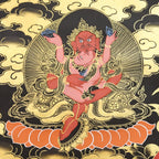 Five Dzambhala Thangka, Wealth Deity Of Abundance And Virtue
