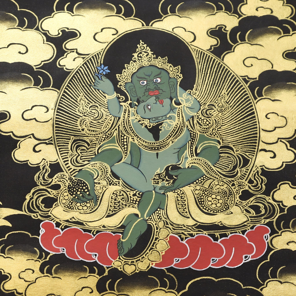 Five Dzambhala Thangka, Wealth Deity Of Abundance And Virtue