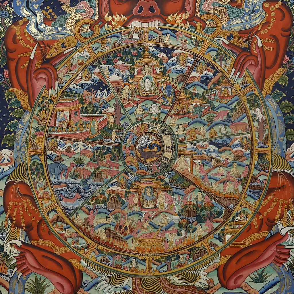 Wheel Of Life, Real Buddhist Thangka Painting