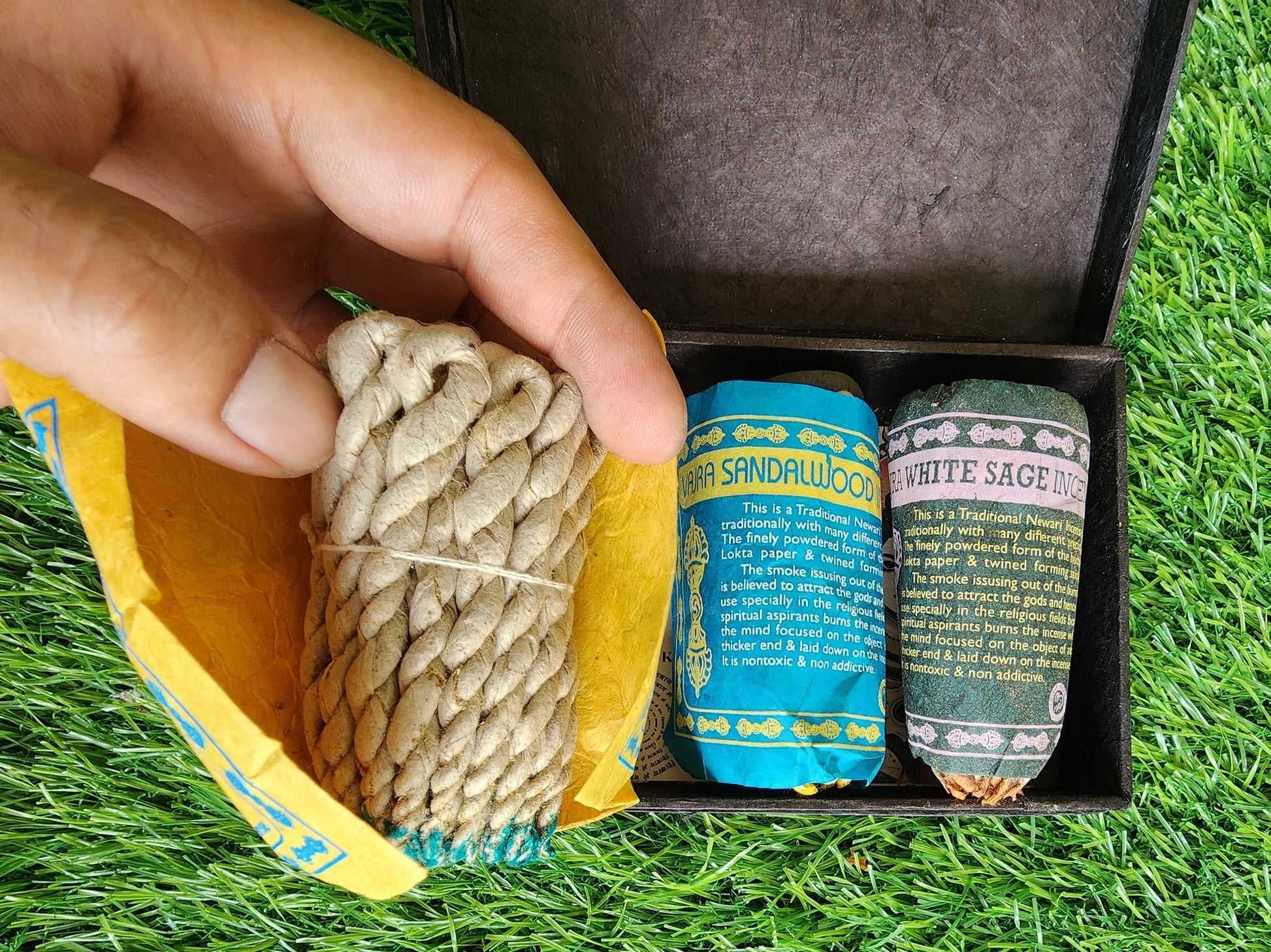 100 Herbal Rope Incense Handmade Premium - Get Free Incense Burner