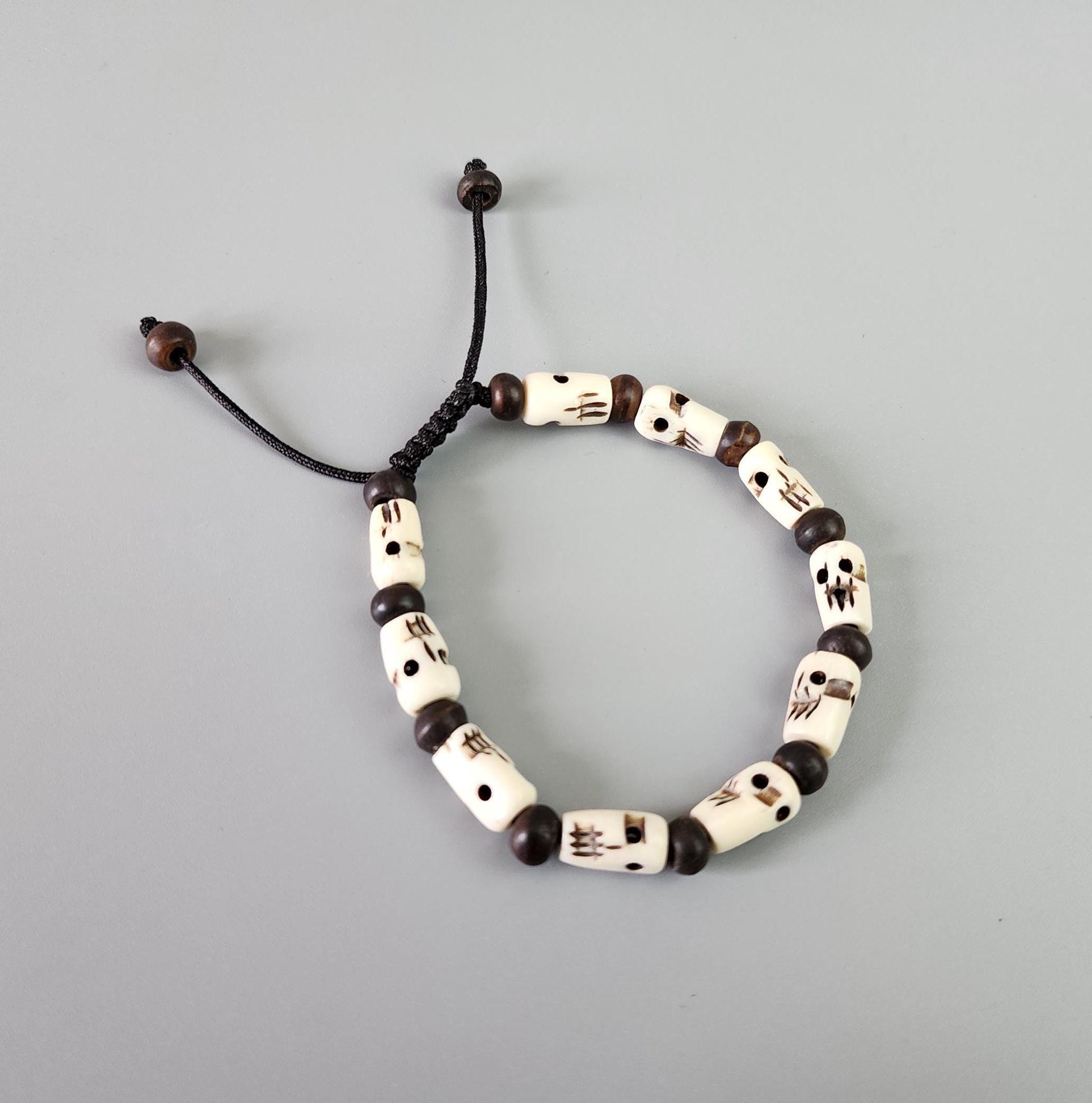 Tibetan Hand Carved Friendship Bracelet Set Of 3, Made To Order