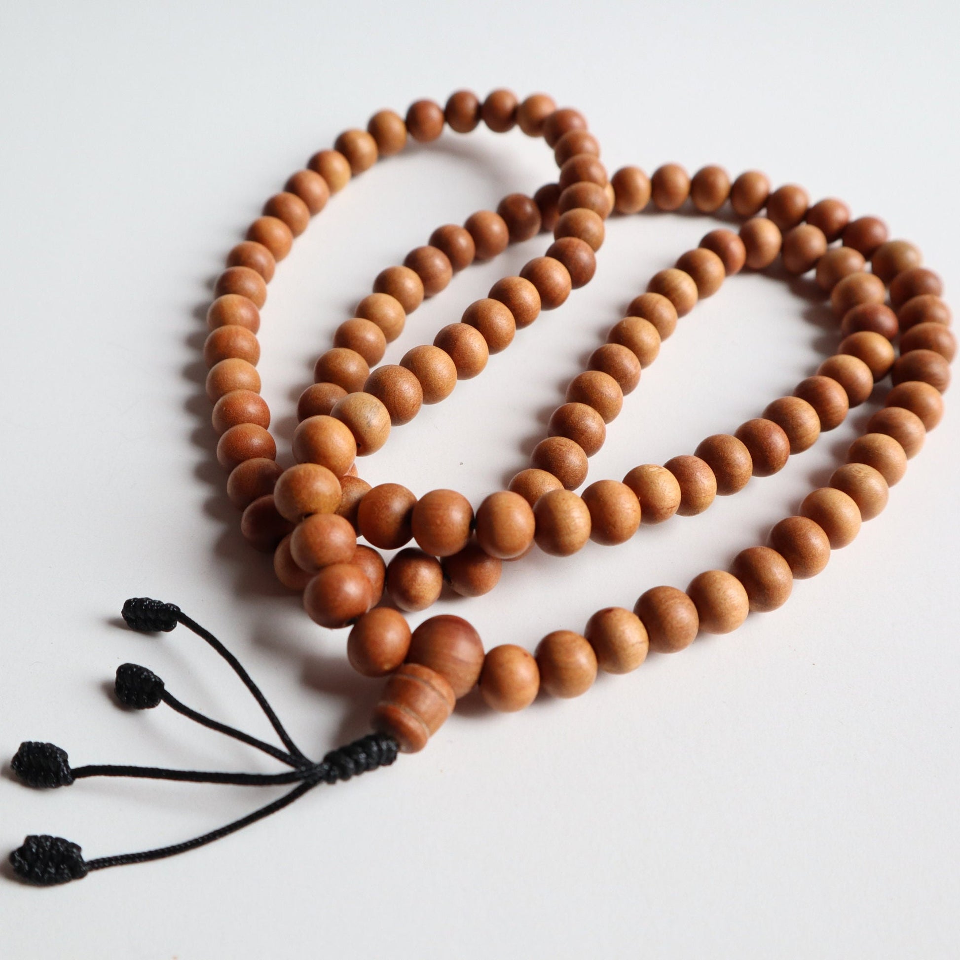 Sandalwood Mala Necklace 8mm with 108+1 beads
