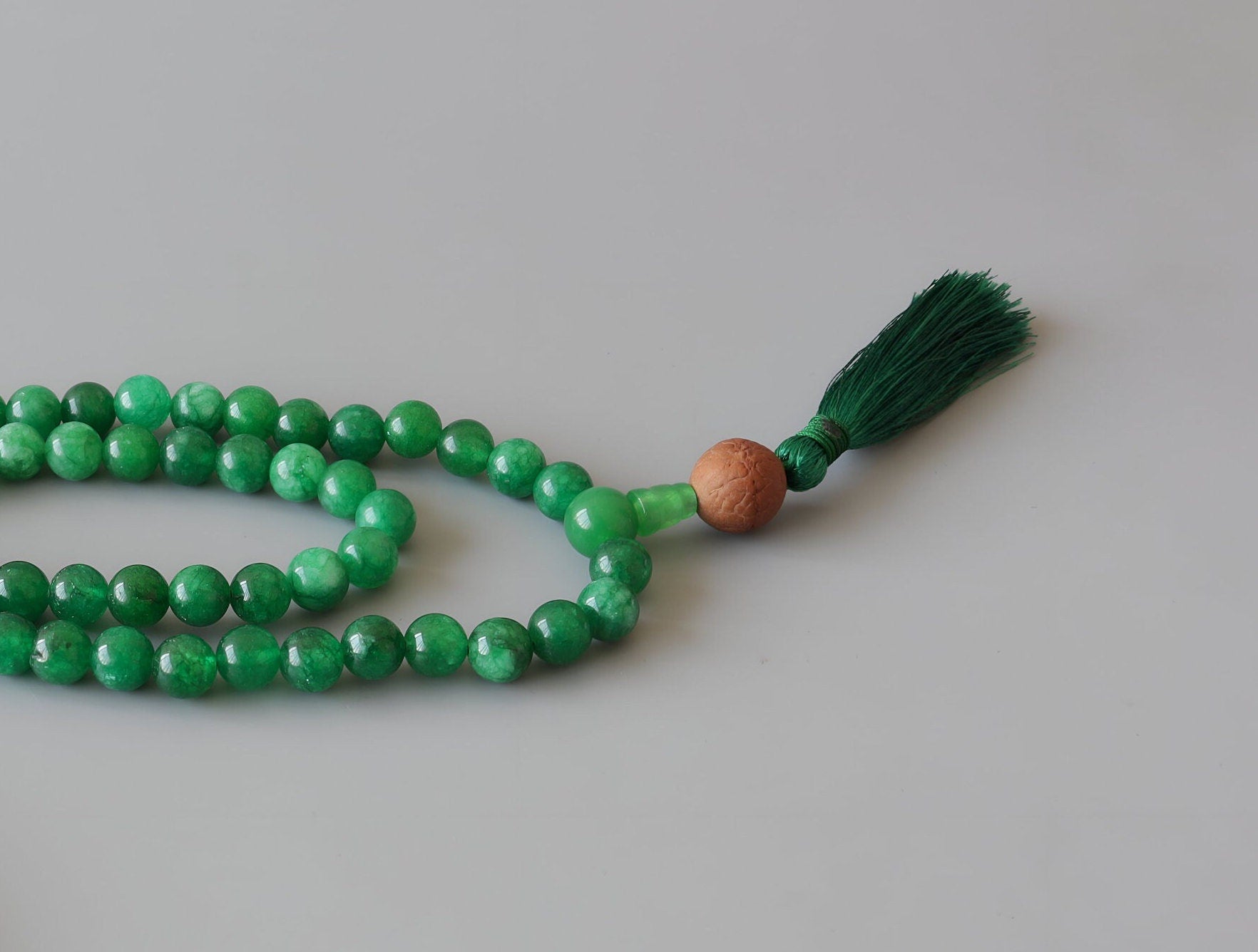 Green Tara, Jade & Bodhi Seed Necklace Free Bracelet