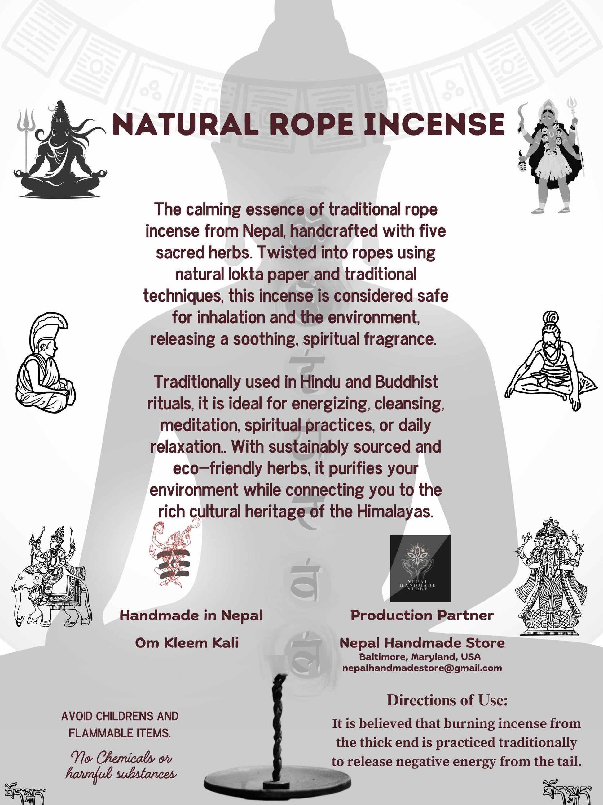 Premium All Natural Rope Incense