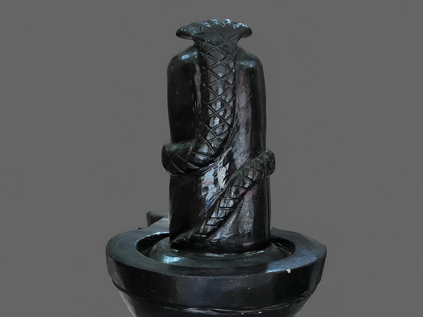 Large Shiva Lingam With Vasuki Naga