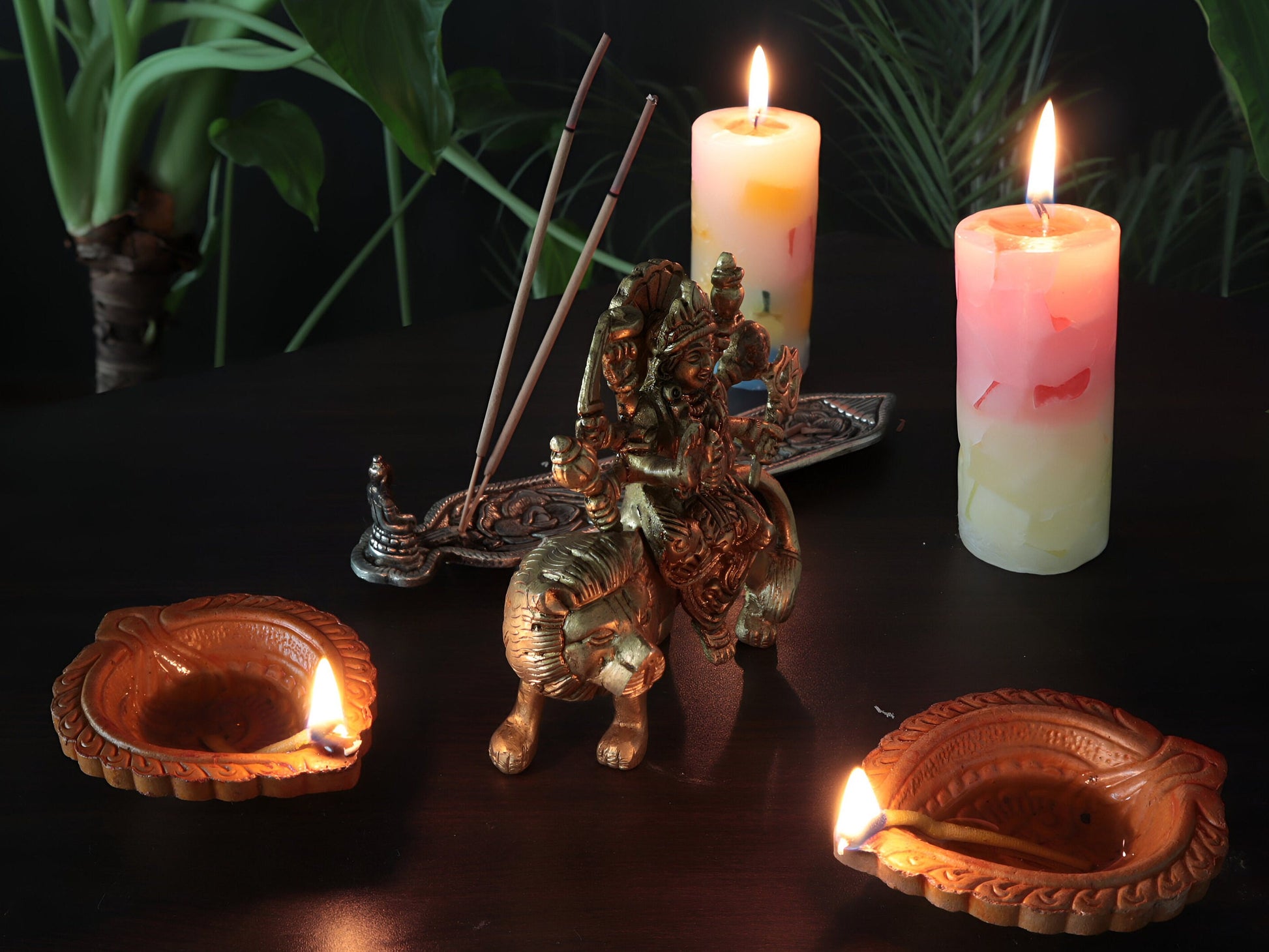 Goddess Ma Durga Brass Statue