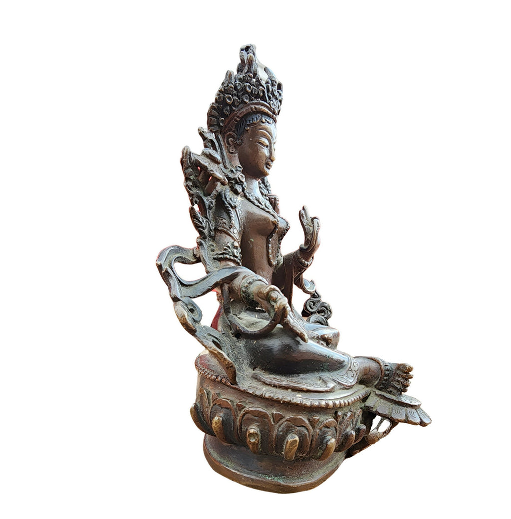 Green Tara Brass Statue