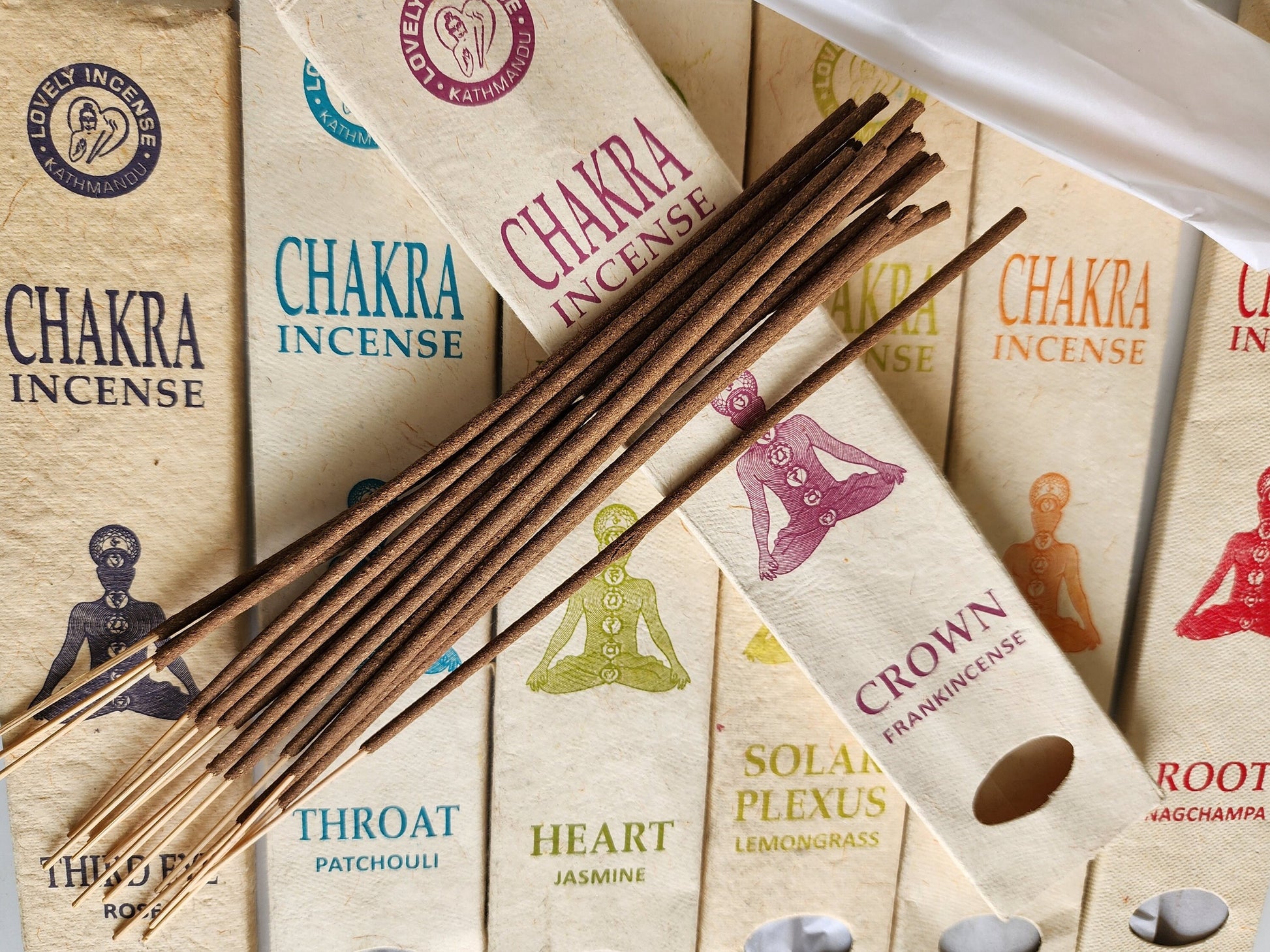 Seven Chakra Incense Pack, Pack of 7, Free Holder