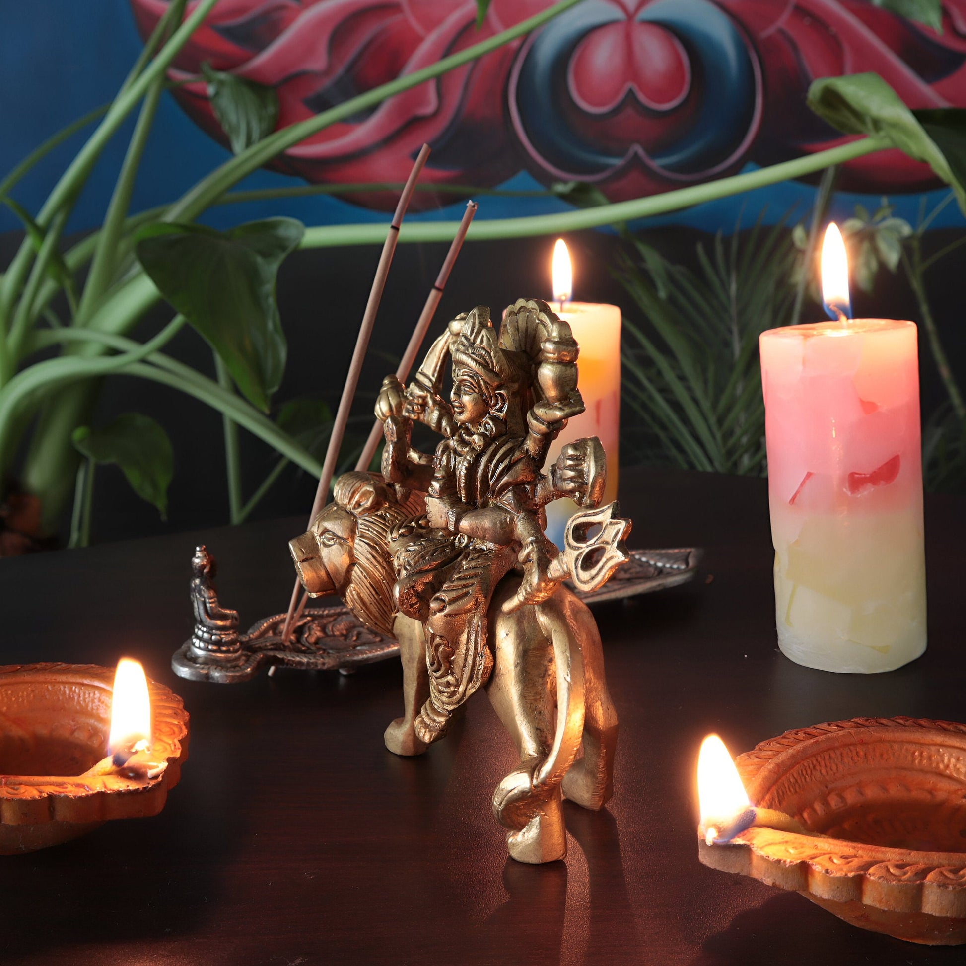 Goddess Ma Durga Brass Statue