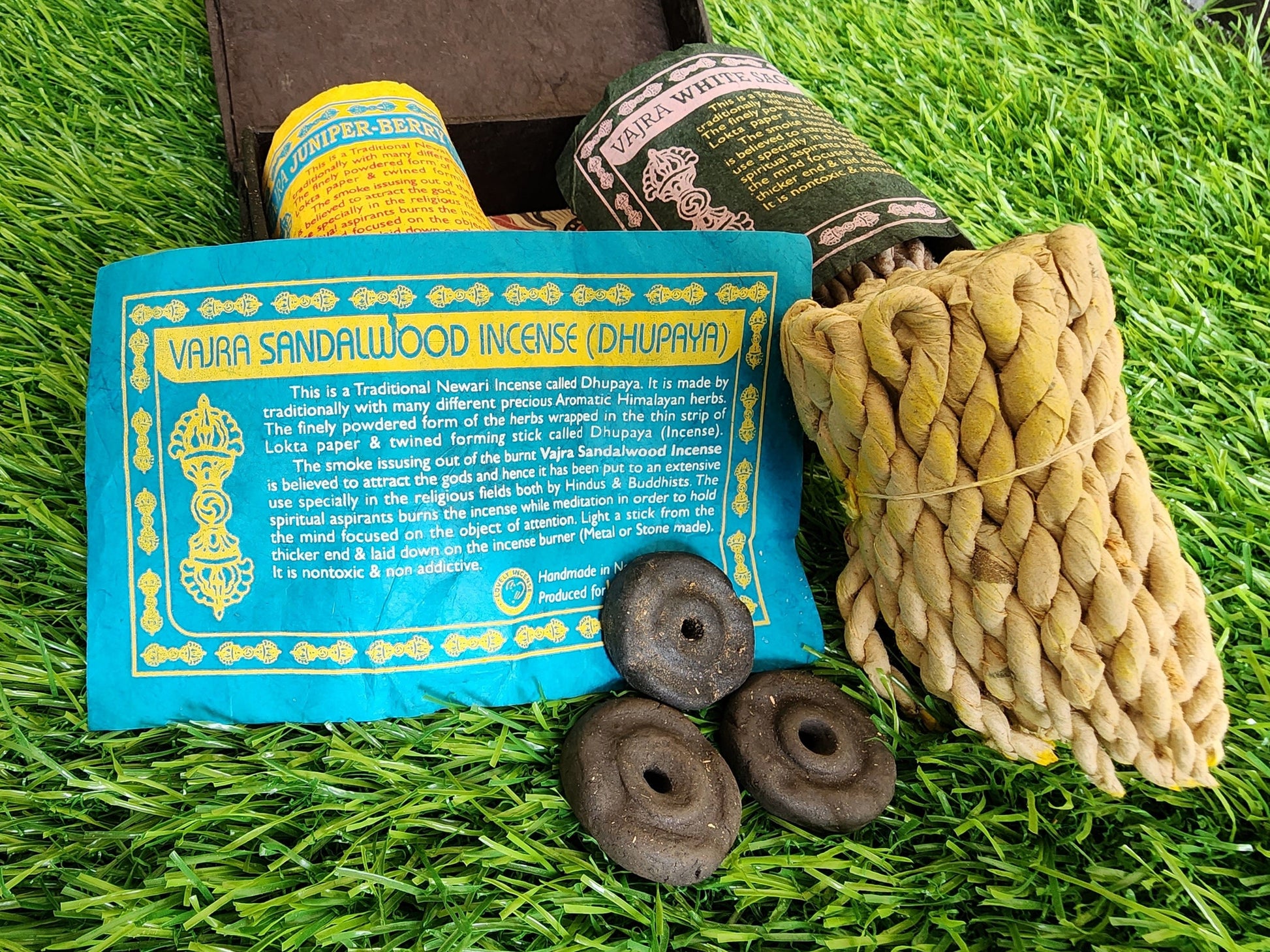 100 Herbal Rope Incense Handmade Premium - Get Free Incense Burner