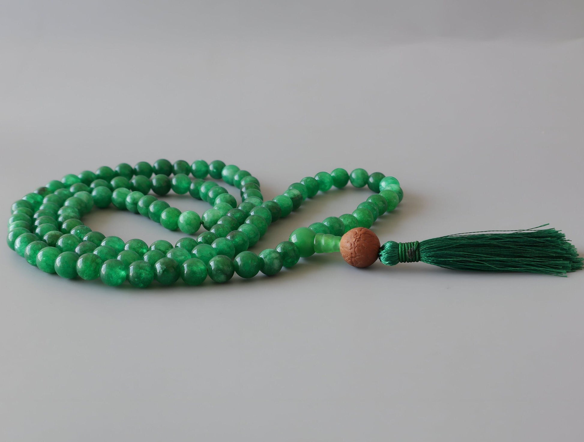 Green Tara, Jade & Bodhi Seed Necklace Free Bracelet