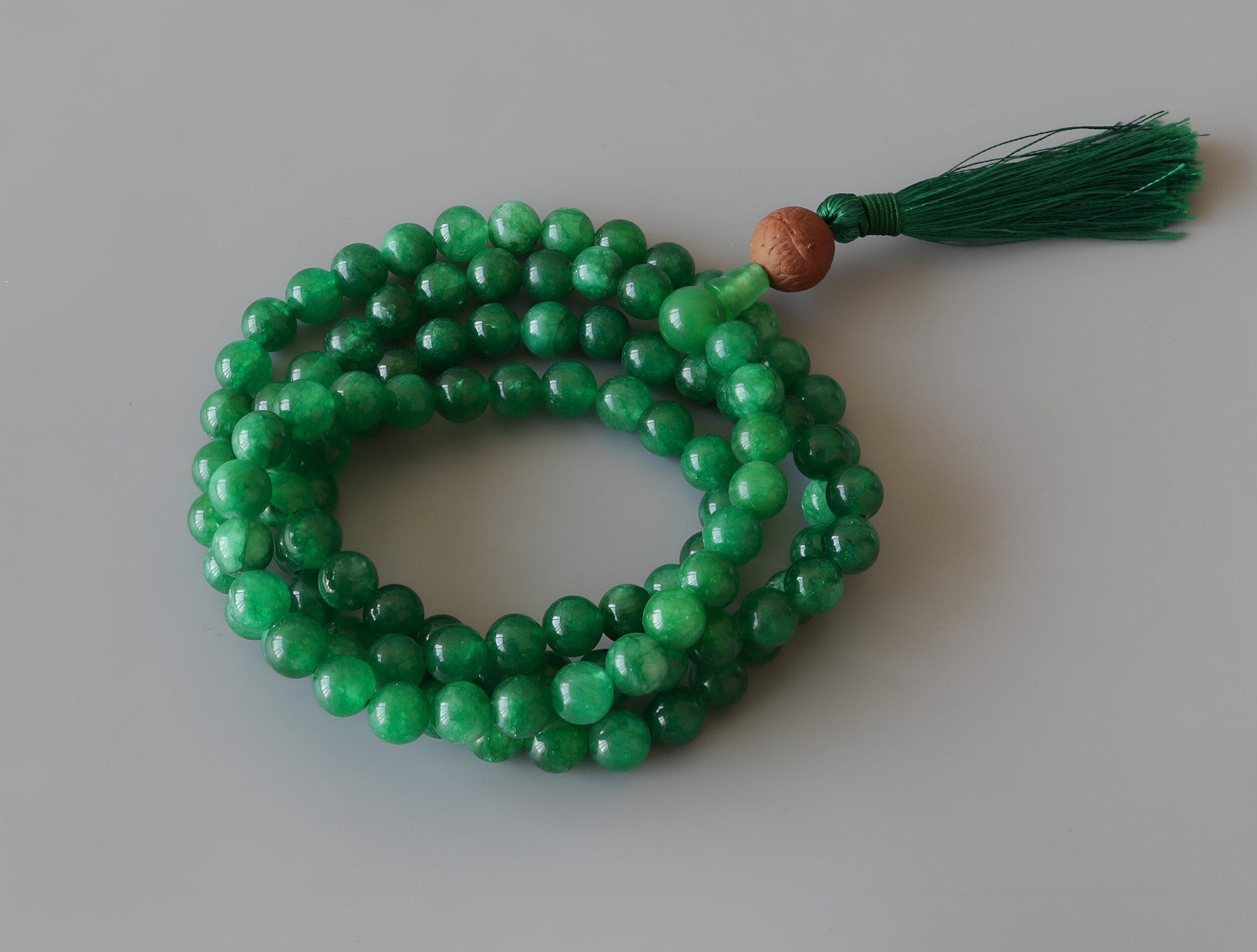 Green Tara, Jade & Bodhi Seed Necklace Free Bracelet