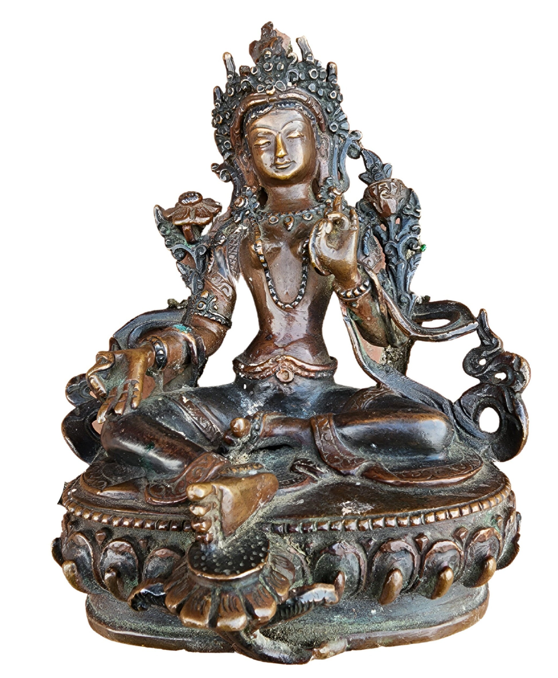 Green Tara Brass Statue
