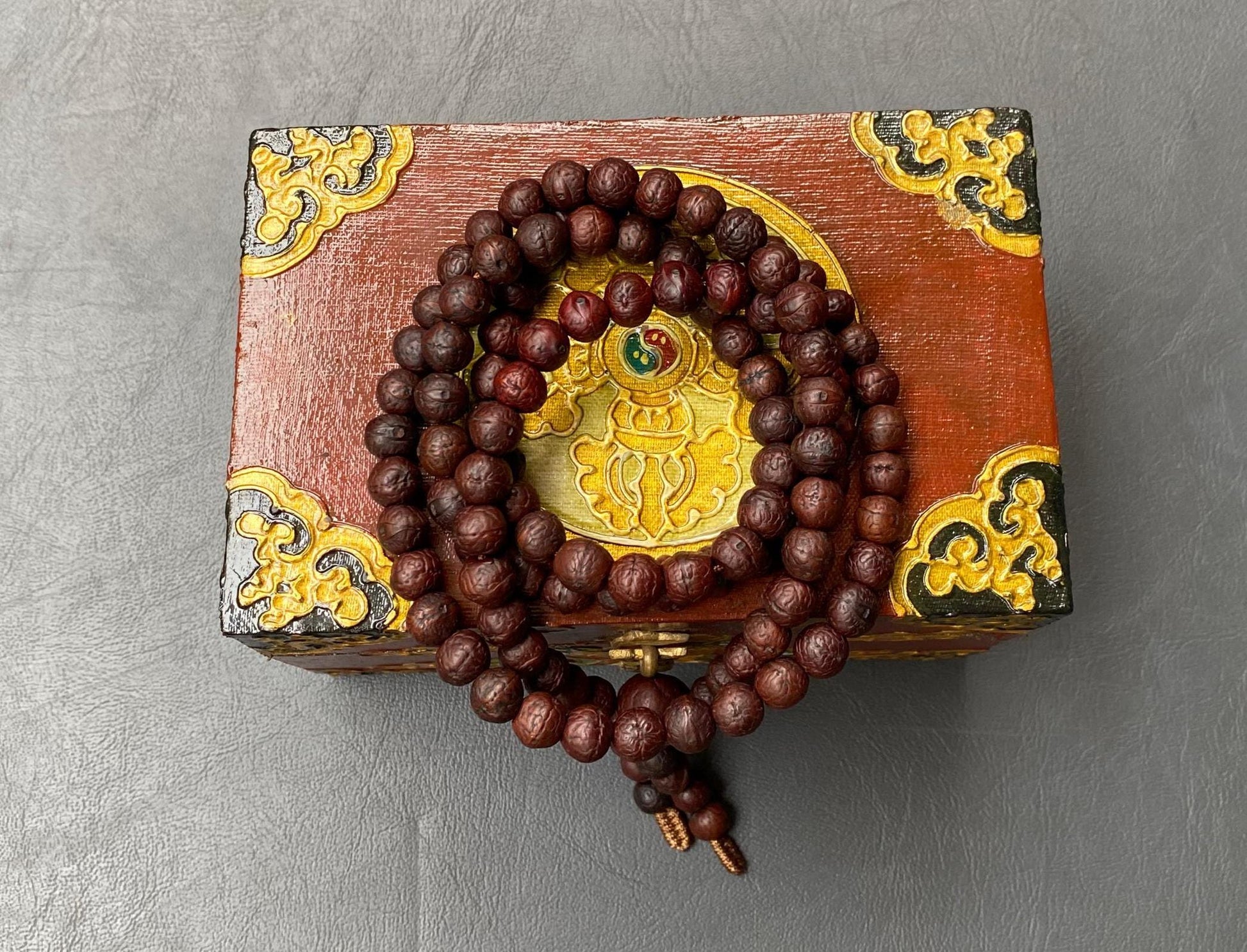 Extremely Rare 7mm Bodhi Seed Prayer Beads, Tibetan 108 Buddha Chitta Mala From Timal Nepal, Natural Phoenix Eye Necklace