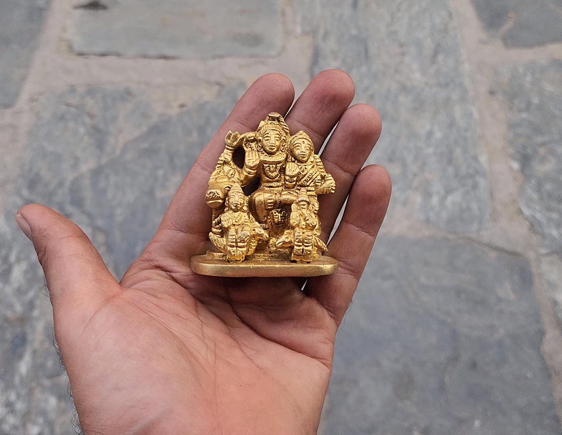Shiva, Parvati, Ganesh, Kartikeya And Nandi Idol