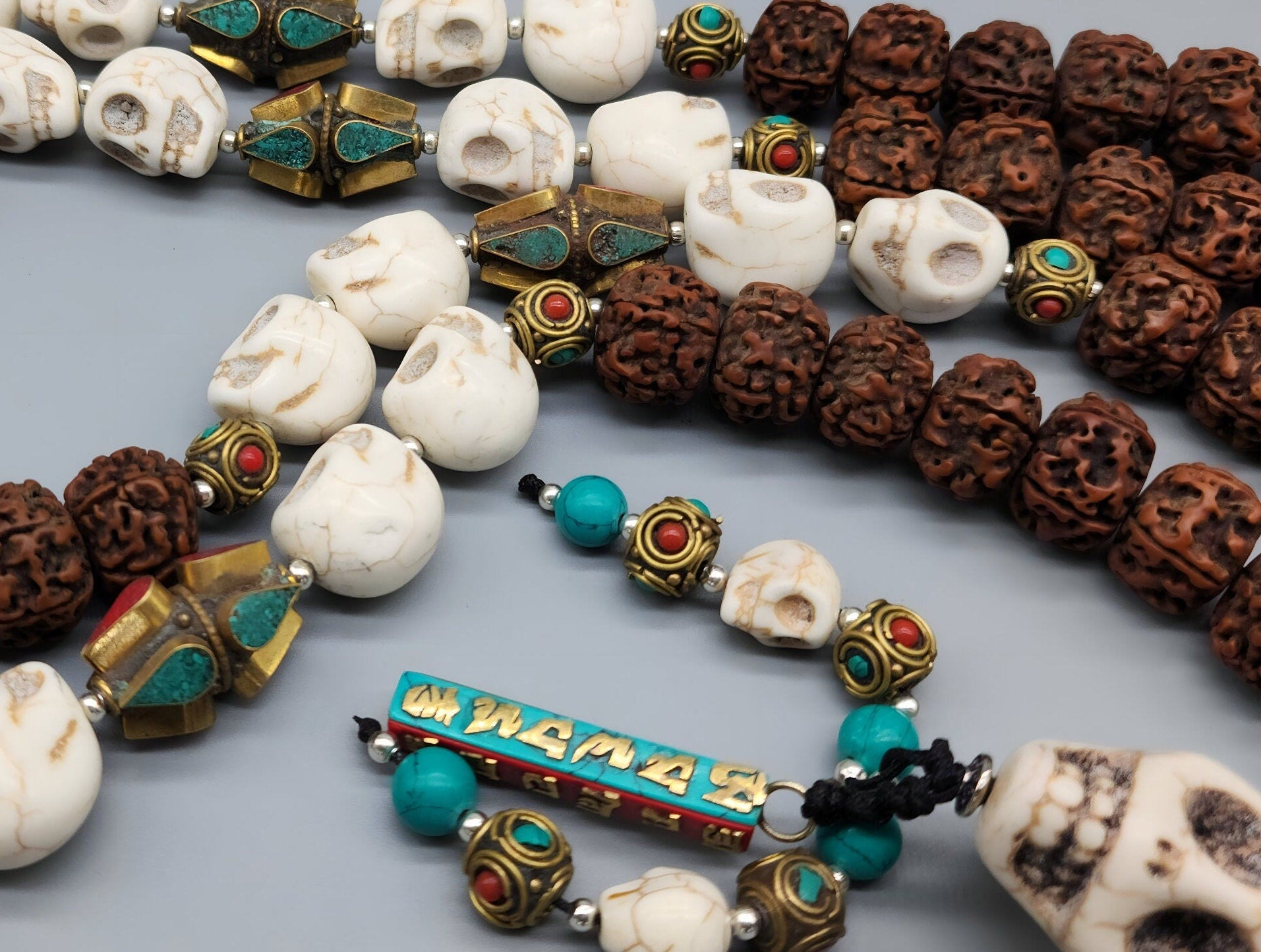 Shaman Of Peace and Protection Tibetan Shiva Kali Beaded Necklace