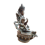 Handcrafted Brass Green Tara Statue: Buddhist Meditation Idol